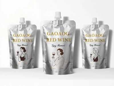 Red wine spout bag aluminum bag